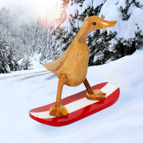 Holzente "Snowboarder",...