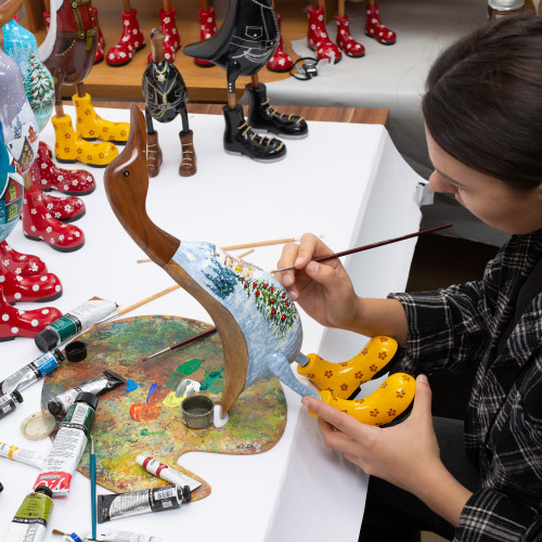 Holzente Handbemalt „Die...