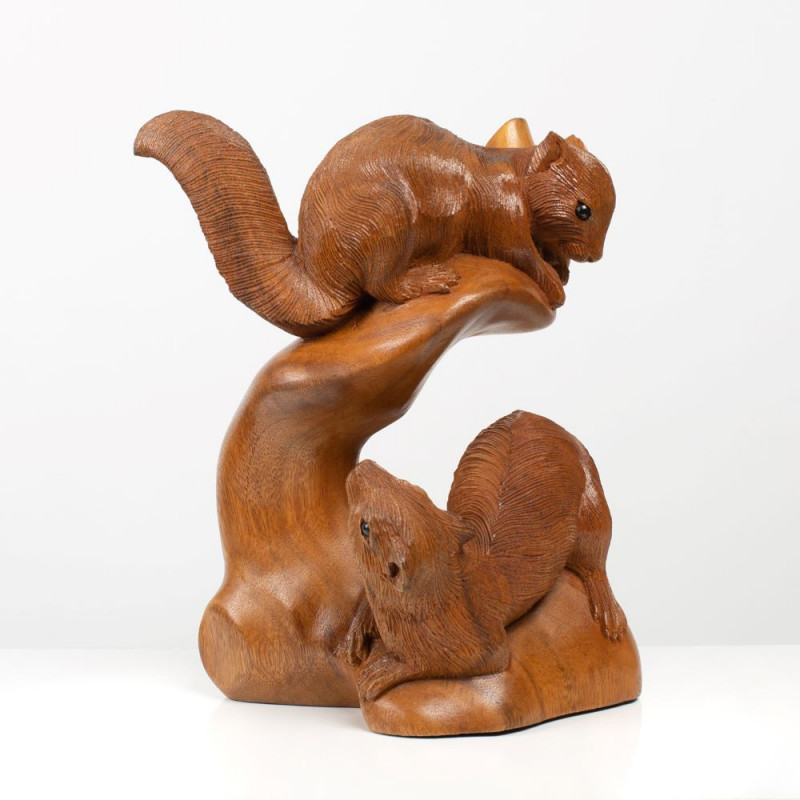 Nette Eichhörnchen Skulptur des Harz 2 lebensechte Tierfiguren vorbildliche