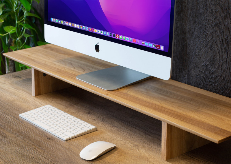 Dual-Monitor-Ständer Für Den Schreibtisch – Höhenverstellbar, Große Ablage Für 2 Bildschirme, Bis 139,7 Cm Länge